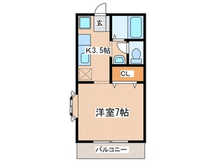 カーサうおたみの物件間取画像